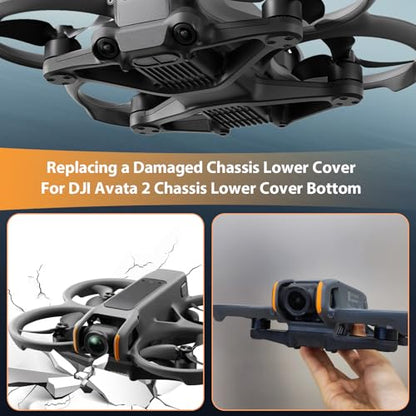 for DJI Avata 2 Bottom Shell Replacement for DJI Avata 2 Under Body Cover Replacement Bottom Frame Drone Part Accessories with Gasket (Without Screws)