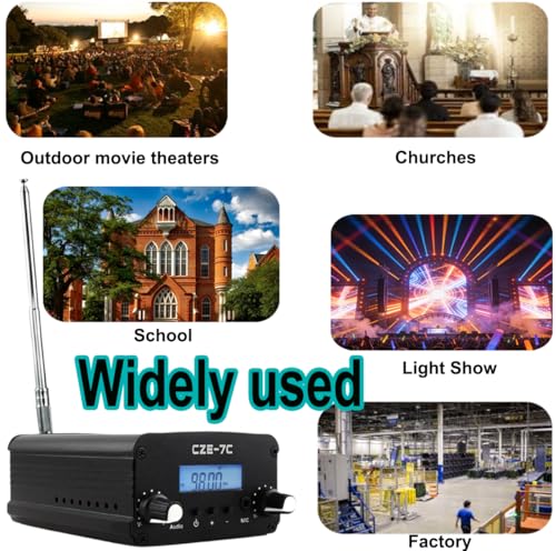 1W/7W Long Range FM Transmitter, FM Broadcast Transmitter with LCD