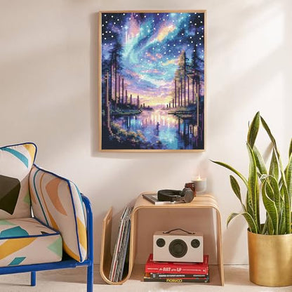 Diamond Art Kits for Adults, Starry Sky DIY Diamond Painting for Beginners - color: BLKJDP01