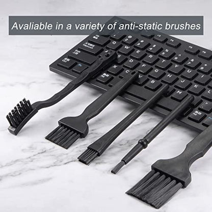 uxcell 4 Pcs Anti Static ESD Brush Portable Plastic Handle Nylon Lab Cleaning Brushes for Electronics Keyboard PCB BGA Repair Soldering, 15x30mm Bristles
