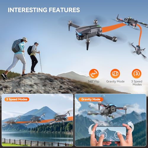 Drone with Camera for Adults, Brushless RC Quadcopter, 2 Batteries