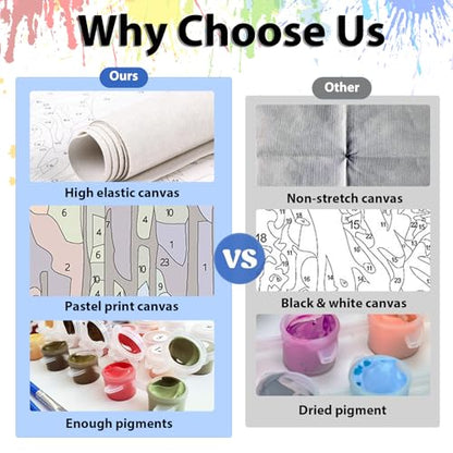 Paint by Numbers Kit for Adults, Adult Paint by Number Kits 16x16 Inch - color: Bottle