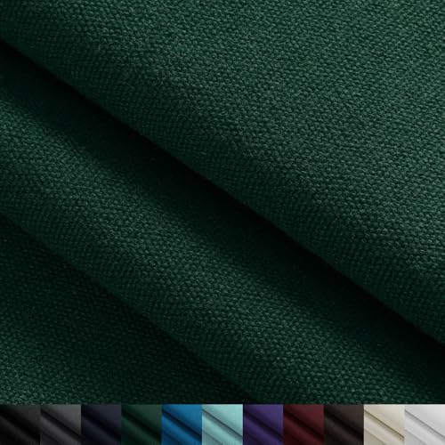 12oz Heavy Duty Canvas Fabric, 59" W Natural Cotton Duck Cloth 1 Yard - color: Pine Green, size: Pre Cut - 1 Yard