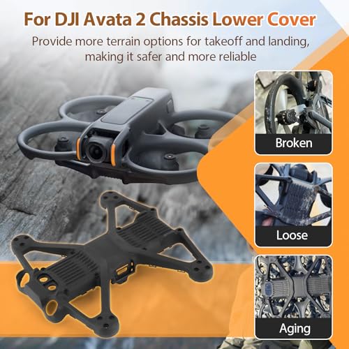 for DJI Avata 2 Bottom Shell Replacement for DJI Avata 2 Under Body Cover Replacement Bottom Frame Drone Part Accessories with Gasket (Without Screws)
