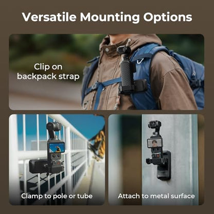SMALLRIG Magnetic Backpack Strap Clip Mount w Cage for DJI Pocket 4P 4 3 - style: Clip Mount (for Pocket 4/3)