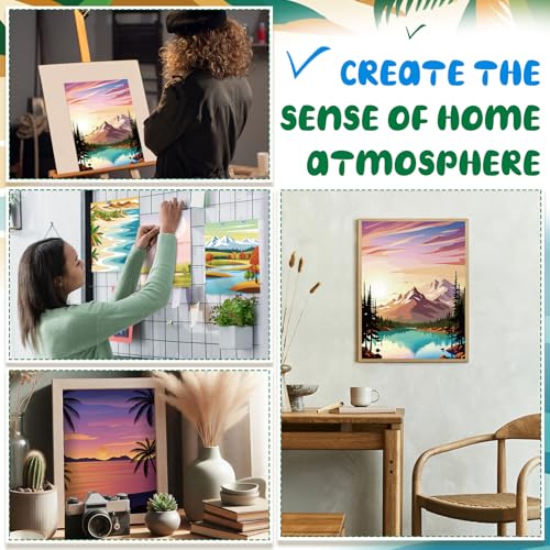 Sherr 108 Pcs Landscape Sip and Paint Kit, Pre Drawn Canvas for Adults - style: Landscape