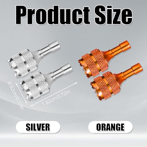 4pcs Mini Joystick Replacement Compatible with DJI Mini 3 Pro - color: Orange Silver