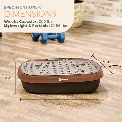 Lifepro HexaPlate Lite Compact Vibration Plate with Magnetic Acupoints - color: Copper