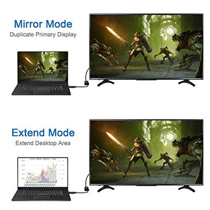 Moread 4K DisplayPort to HDMI Adapter, Male to Female, Black