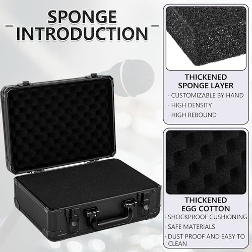 14 Inch Carrying Case with Customizable Pre-Diced Foam - size: 14.1x10x5.9 Inch