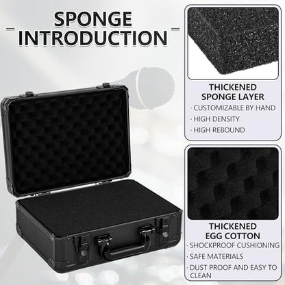 14 Inch Carrying Case with Customizable Pre-Diced Foam - size: 14.1x10x5.9 Inch