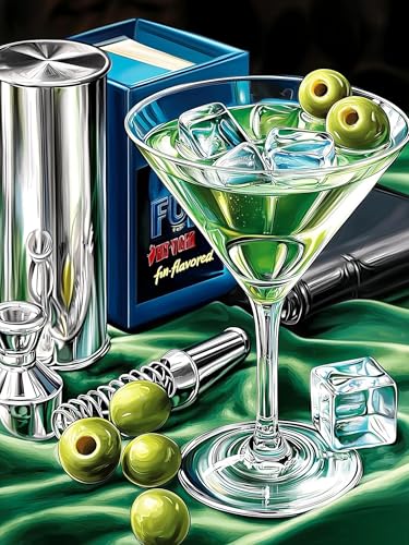 Axquilon Cocktail Diamond Art Kits for Adults 12x16 inch - color: Cocktail