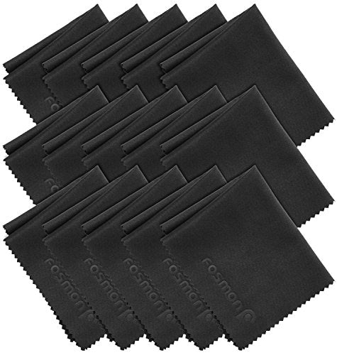 Fosmon Microfiber Cleaning Cloths, 15-Pack 6x7 inch for Eyeglasses - size: 15 pack (6 x 7)