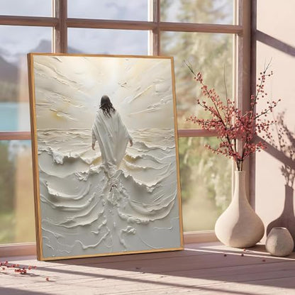 Jesus Paint by Numbers Kit for Adults Framed Canvas 12X16 in, Frameworkless - color: YH02809