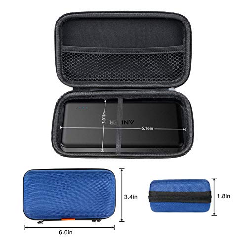 Hard EVA Protective Case, Portable Storage Bag with Mesh Pocket - color: Black, red and blue