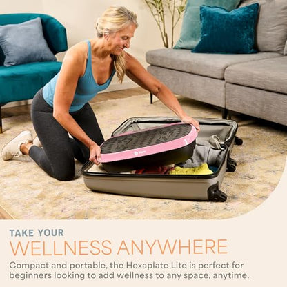 Lifepro HexaPlate Lite Compact Vibration Plate with Magnetic Acupoints - color: Pink