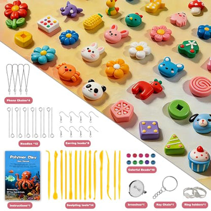Ixiaoyoo 60 Colors Polymer Clay, Oven Bake DIY Modeling Clay for Kids - color: 60 Colors