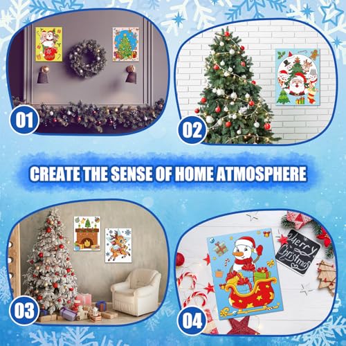Sherr 15 Set 75 Pcs Christmas Pre Drawn Painting Canvas Kit for Adults - style: Christmas Style