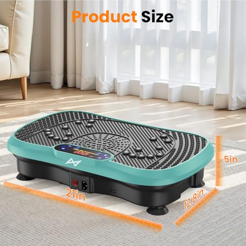 AXV Vibration Plate Exercise Machine Fitness Platform Body Vibrating Board - color: BT.PRO.GREEN