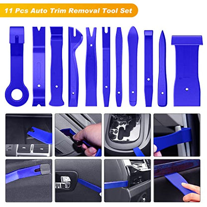 GOOACC 88Pcs Auto Trim Removal Tool and Push Pin Retainer Clip Set - color: 88Pcs Clips Removal Kit Blue