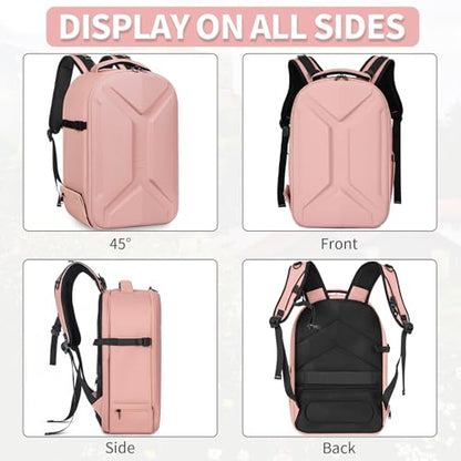 TORIBIO Large Hardshell Camera Backpack DSLR/SLR/Mirrorless Photography Bag - color: Pink