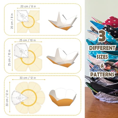3Pcs 8/10/12”Acrylic Bowl Cozy Pattern Templates for Sewing