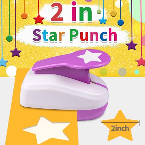Star Hole Punch, 2 inch Star Punches for Paper Craft, Card Making Scrapbook - style: Star