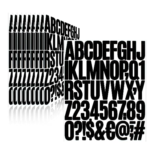 Letter Stickers,Mailbox Numbers,2 Inch Waterproof Vinyl Alphabet - color: Black, size: 2 Inch
