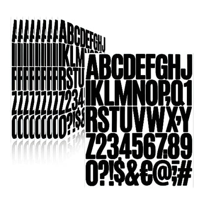 Letter Stickers,Mailbox Numbers,2 Inch Waterproof Vinyl Alphabet - color: Black, size: 2 Inch