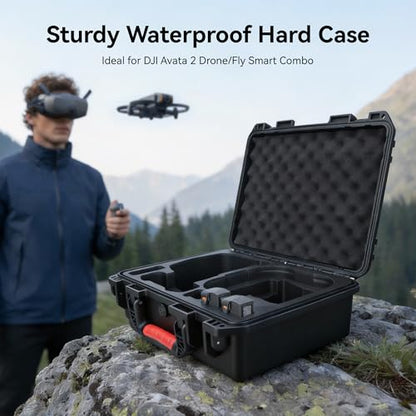 FPVtosky Hard Case for DJI Avata 2 Drone/Fly Smart Combo(for DJI Goggles N3, CASE ONLY), Waterproof Carrying Case for RC Motion 3, FPV Remote Controller 3 and Battery Accessories