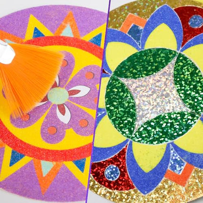 Foil Fun & Sand Art Kit for Kids, 2 in 1 Mandala Foil Arts and Sand Painting Pictures Coloring Kits, DIY Crafts Gifts for Girls and Boys Ages 4-8 - color: Foil Fun & Sand Art