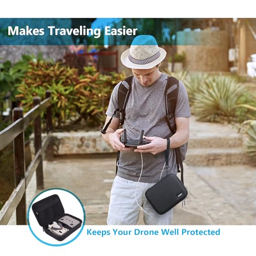 JSVER Carrying Case for DJI Mini 4 Pro/Mini 3/Pro Drone and DJI RC-N1, RC-N2 & RC-N3 Remote Controller