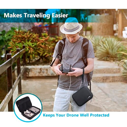 JSVER Carrying Case for DJI Mini 4 Pro/Mini 3/Pro Drone and DJI RC-N1, RC-N2 & RC-N3 Remote Controller