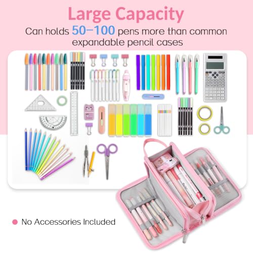 Sooez Big Pencil Case, Pencil Pouch, Pencil Bag, Pencil Box,Celadon & Plaid - color: Celadon with Plaid