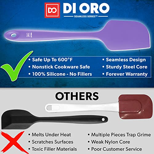 DI ORO Large Silicone Spatula - 600F Heat Resistant, Lavender - color: Lavender