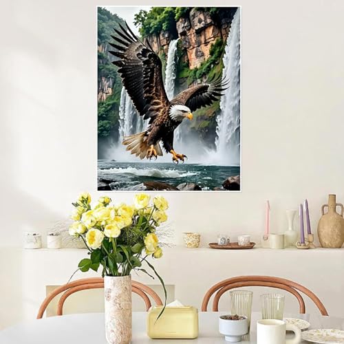 askkqtx Eagle Paint by Numbers Kit for Adults Unframed 16x20 Inch - color: MT21928