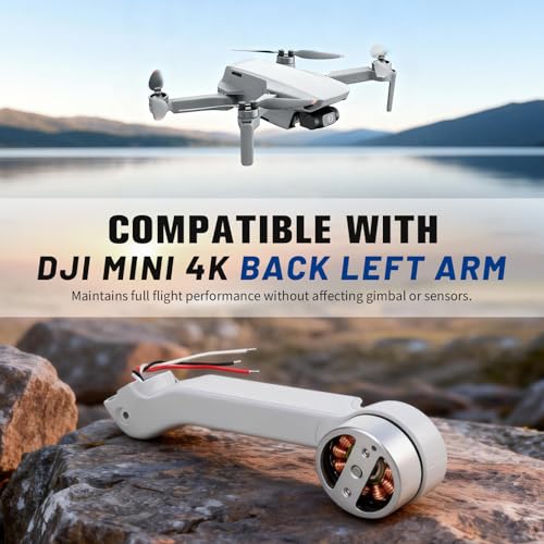 Mini 4K Drone Motor Arm Assembly Replacement Rear Left Arm, Compatible with DJI Mini 4K Spare Parts - size: Rear Left