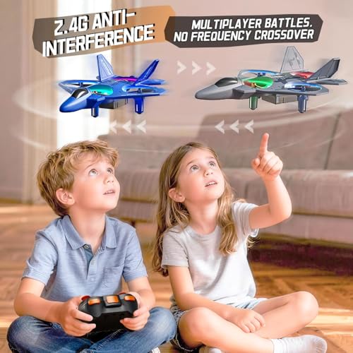 ANTSIR RC Plane ABS Fighter Jet Drone Flying Toy for Kids Birthday Gift