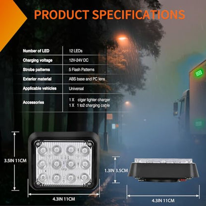 Nilight 12LED Magnetic Wireless Trailer Lights 2PCS Green - color: 12LED Green