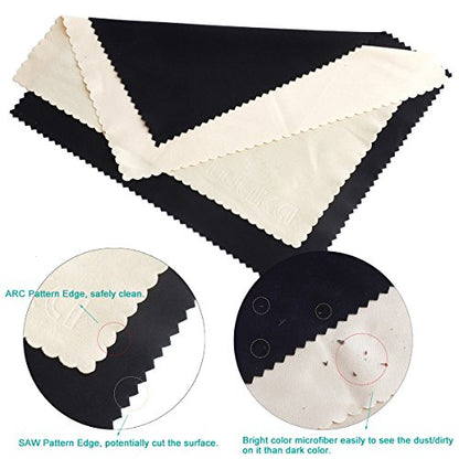 waka 10 Pack Microfiber Cleaning Cloth, 6x7 Lint Free Cloth for Eyeglasses
