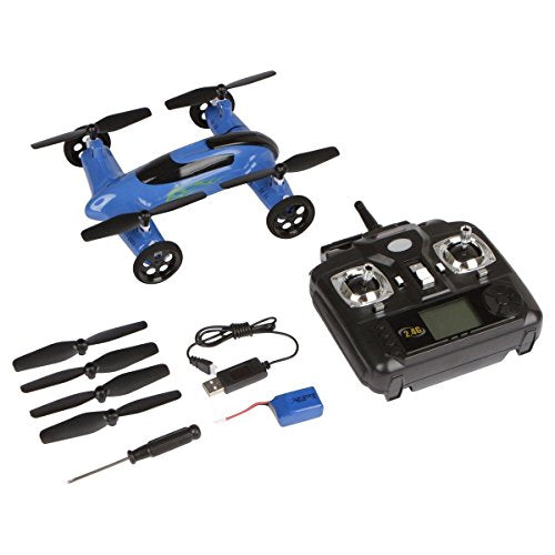 SYMA X9 RC Remote Control 2.4GHz 4-Channel 6-Axis Gyro Quadcopter Drone Car with Battery, Blue