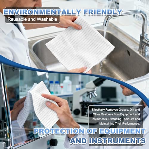 Anti-Static Microfiber cloths 12"x12"(100 Pcs,200GSM) - size: 12"x12" (Pack of 100)