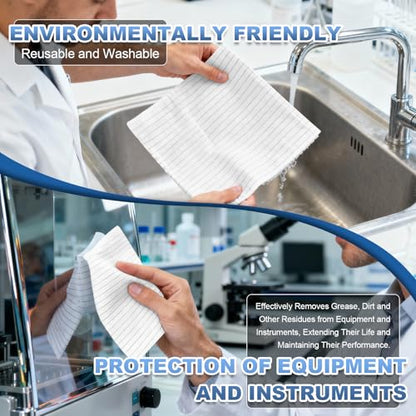 Anti-Static Microfiber cloths 12"x12"(100 Pcs,200GSM) - size: 12"x12" (Pack of 100)