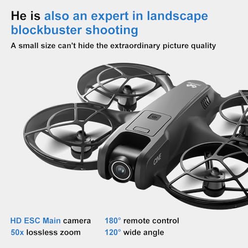 RC Drone with HD Camera for Adults Beginners, FPV Drones with Screen on Controller, Brushless Motor, Intelligent Flight, Gesture Control, 3D Flip, One Key Start, Optical Flow Positioning, Headless Mode, Remote Control Quadcopter Beginner-Friendly Hobby Dr