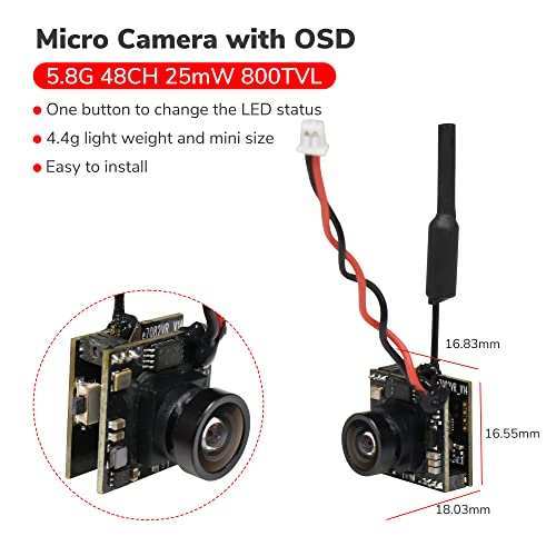 Radiolink 5.8GHz 800TVL 200mW FPV Camera for RC8X FPV Display