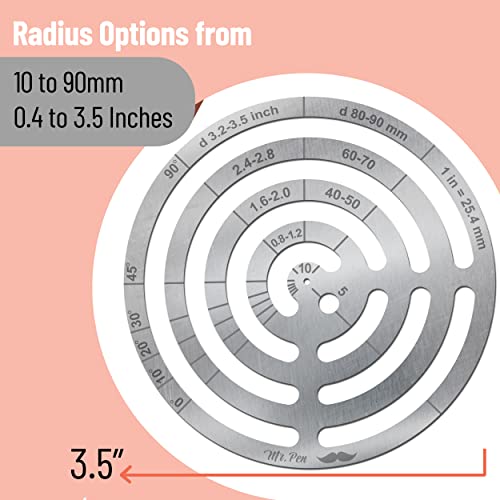 Mr. Pen- Stainless Steel French Template, Circle Template