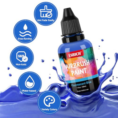 ESRICH Airbrush Paint Set, 26 Colors x 1 oz with 2 Thinner - color: 26 color