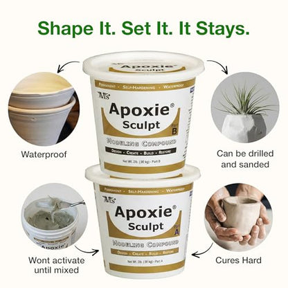 Aves-Apoxie Sculpt - 2 Part Modeling Compound (A & B) - 4 Pound, White