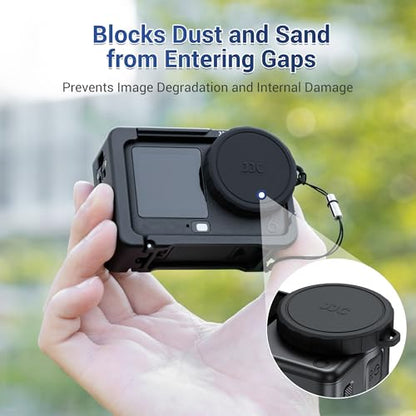 JJC Action 6 Rubber Lens Cap for DJI Osmo Action 6,Thicken Shockproof Cover - color: Silicon Lens Cap