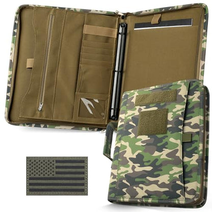Livans Portfolio Padfolio Binder Detachable 3-Ring Planner - color: Camogreen